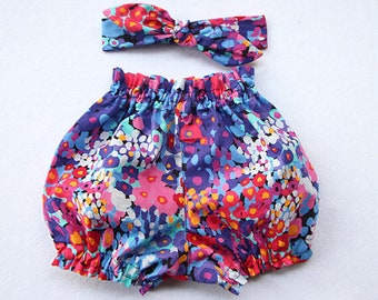 Floral Baby Pumphose und Stirnband Set, Baumwolle Baby Mädchen Outfit