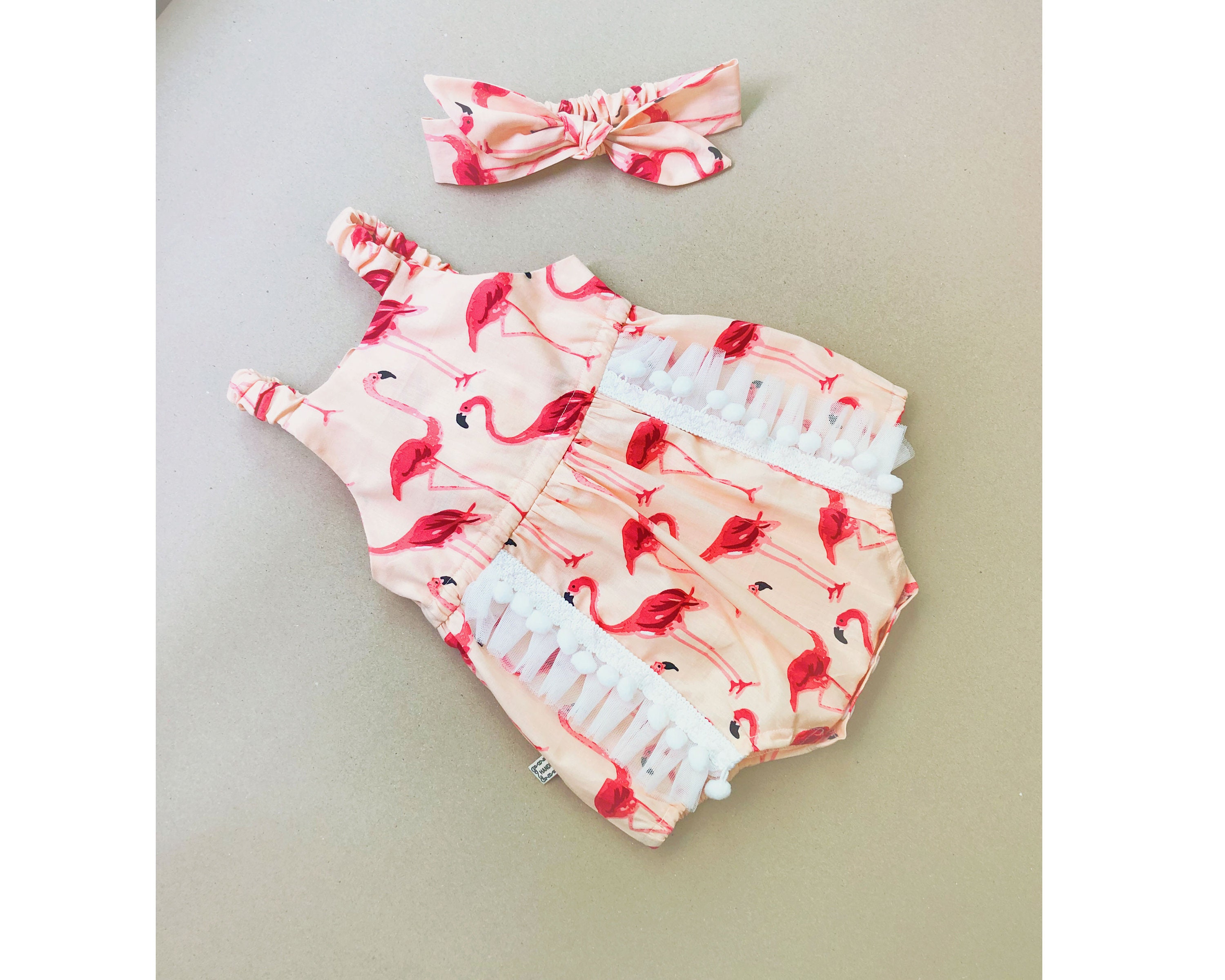 Baby girl flamingo romper sale