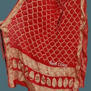 Vibrant Red Bandhej Dupatta: A Taste of Rajasthan&#39;s Rich Culture