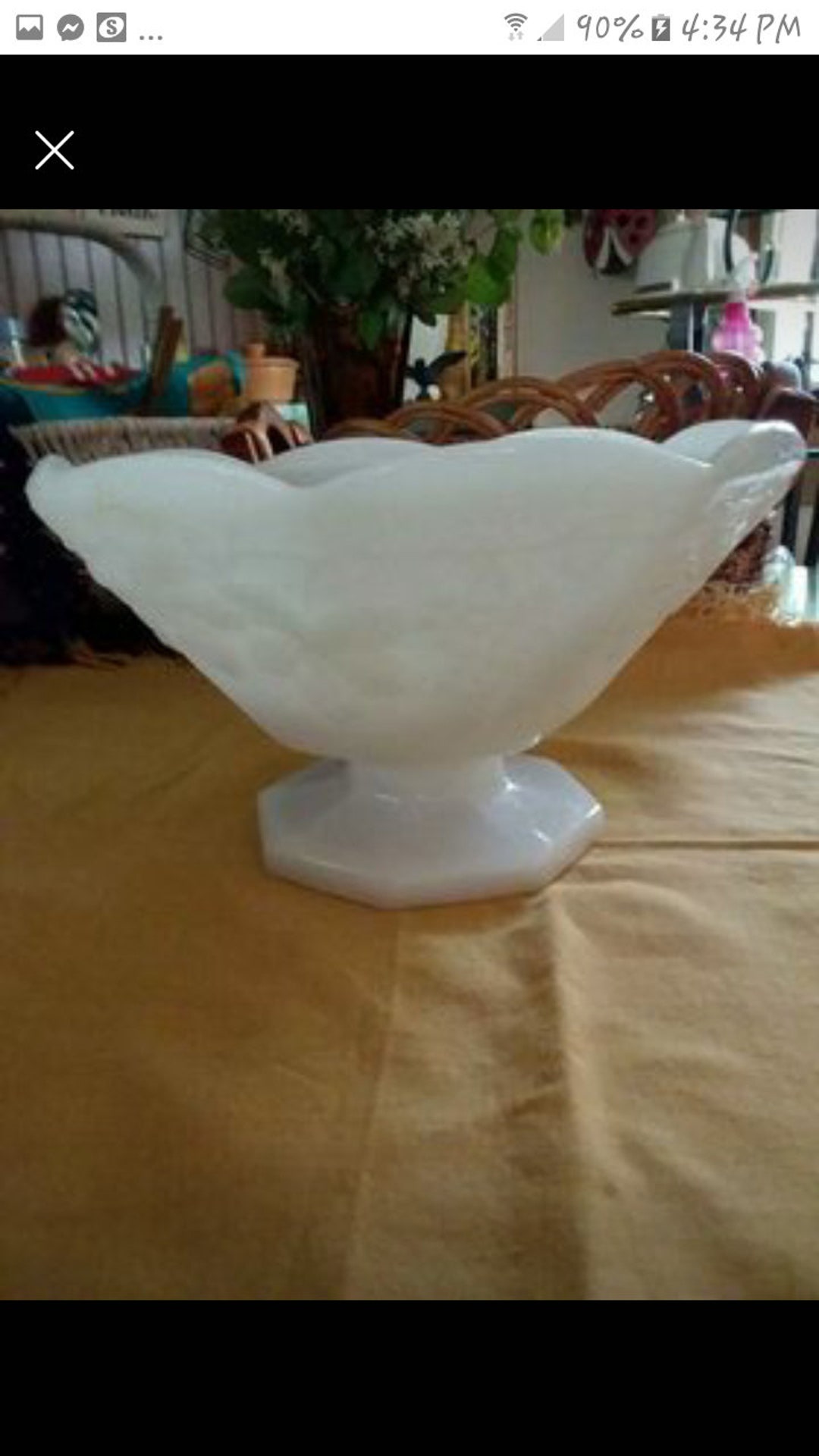 Vintage Milk Glass Fruit Bowl Etsy