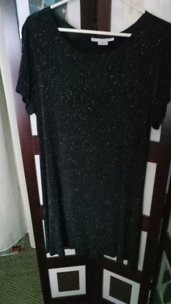 Vtg. Miss Ashlee sparkly black dress