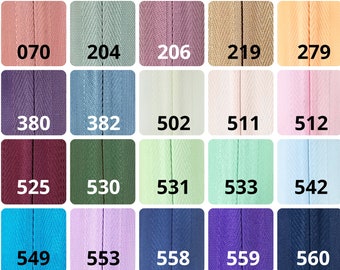 10 Invisible Zippers, Size #3, Nylon, FREE SHIPPING USA