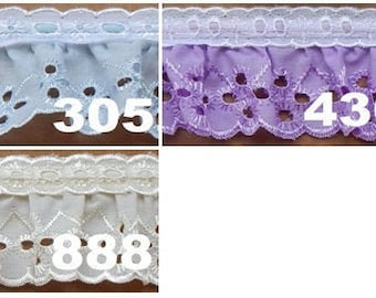 Oeillet de 2 + 1/2 po. avec perles et insertion de ruban, disponible en pièces de 1, 3, 5, 10 et 36 yards, livraison gratuite aux États-Unis