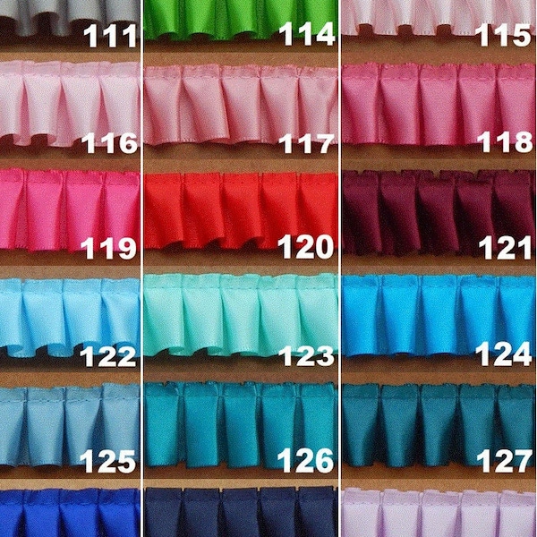 7/8" Box Pleated Ribbon, 1, 3, 5, 10 & 20 Yard Pieces, FREE SHIPPING USA