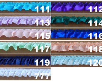 5/8" Gathered Ribbon, Available in 1, 3, 5, 10, and 50 Yard Pieces, FREE SHIPPING USA