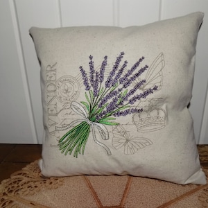 Lavender Bouquet Toss Pillow