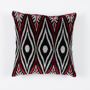 ikat pillow cover 16x16 ikat cushion cover 40x40 ikat pillow 16x16 ikat silk pillow ikat throw pillow cover silk velvet pillow