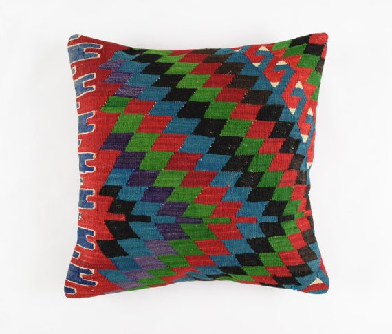 Kilim Pillow Cover 26x26 Turkish Pillow Case Moroccan Pillow 65x65 Kilim Pillow Cover Southwestern Tribal Berber Boho Pillow 26x26 Kilim Etsy