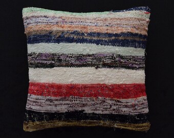 18 x 18 kilim throw pillow moroccan rug pillow covers kissen boho floor pillow kussensloop 45x45 cojines boho coussins marocains berberes