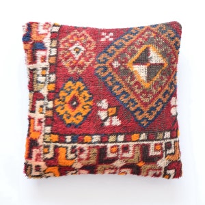 turkish pillow 16 x 16 carpet rug pillow cover marokkanische kissen bohemian pillows turkish carpet rug wool bohemian pillow coussin 40 x 40