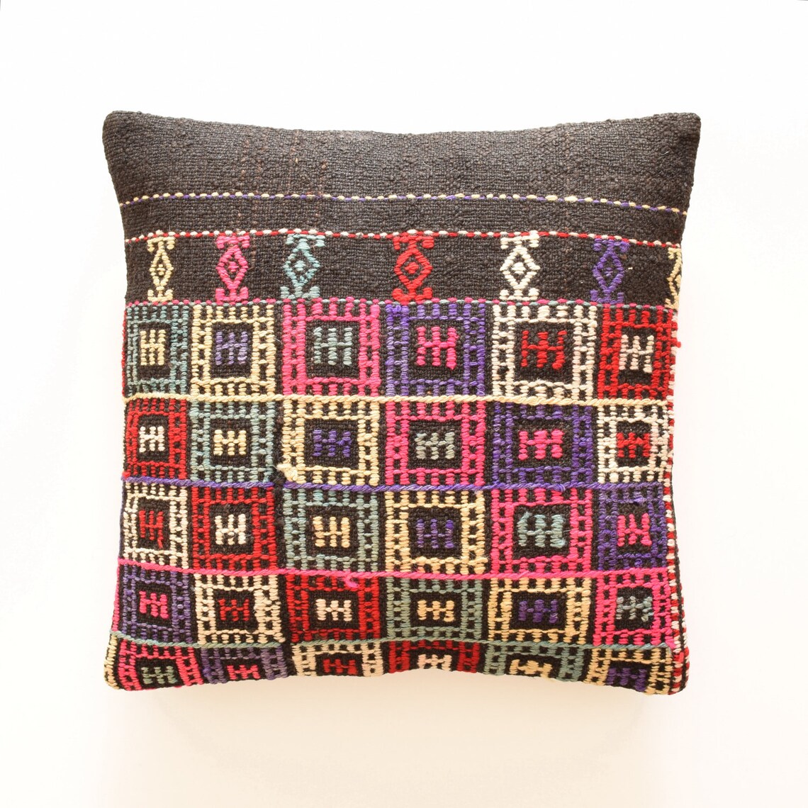 Kilim Pillow Cover 20 X 20 Moroccan Pillow Moroccan Cushion 50 Etsy