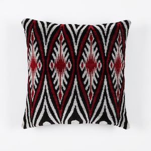 ikat pillow cover 16x16 ikat cushion cover 40x40 ikat pillow 16x16 ikat silk pillow ikat throw pillow cover silk velvet pillow