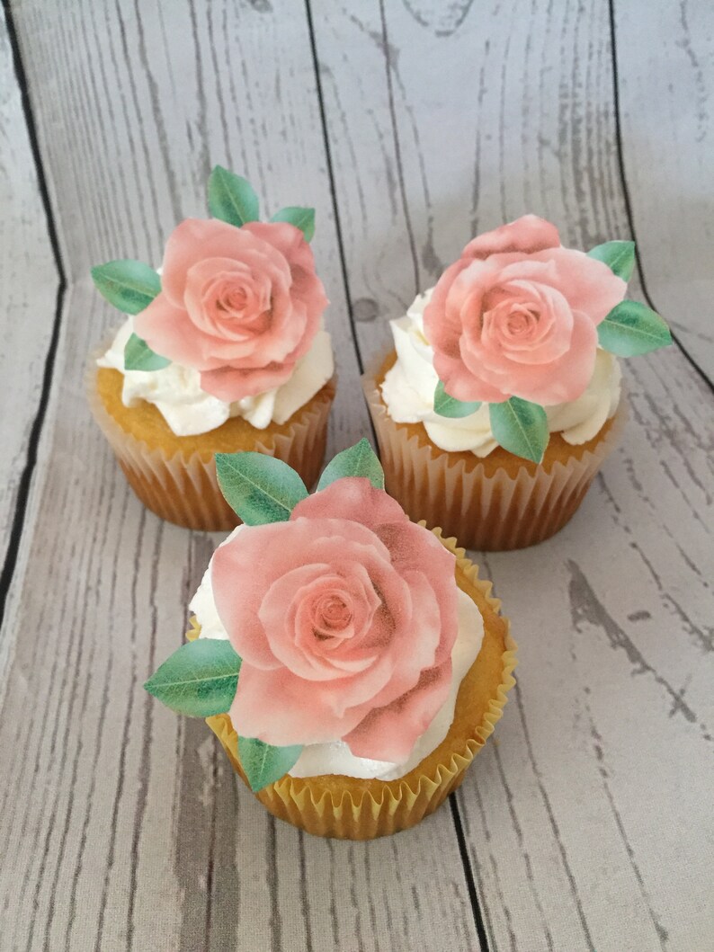 Pink Rose Edible Flower 12 Etsy
