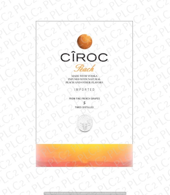 Ciroc Peach Inspired Label Cake Size Image File Instant Etsy