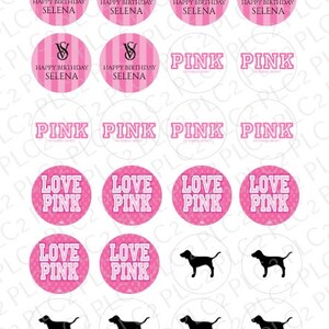 Victoria S Secret Pink Inspired Cupcake Size Label Images Etsy Victoria S Secret Pink Inspired Cupcake Size Label Images Etsy