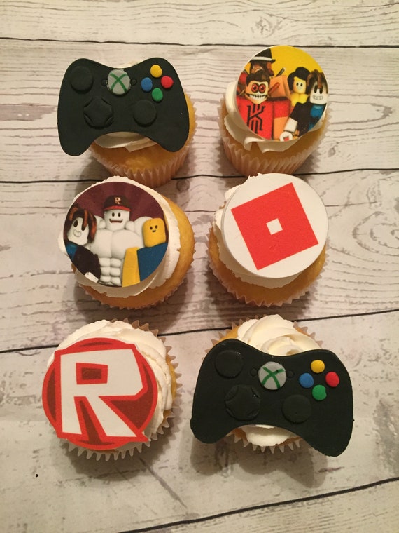 Premium Edible Roblox Inspired Cupcake Toppers 12 - chocolate roblox inspired cupcakes in 2019 roblox birthday