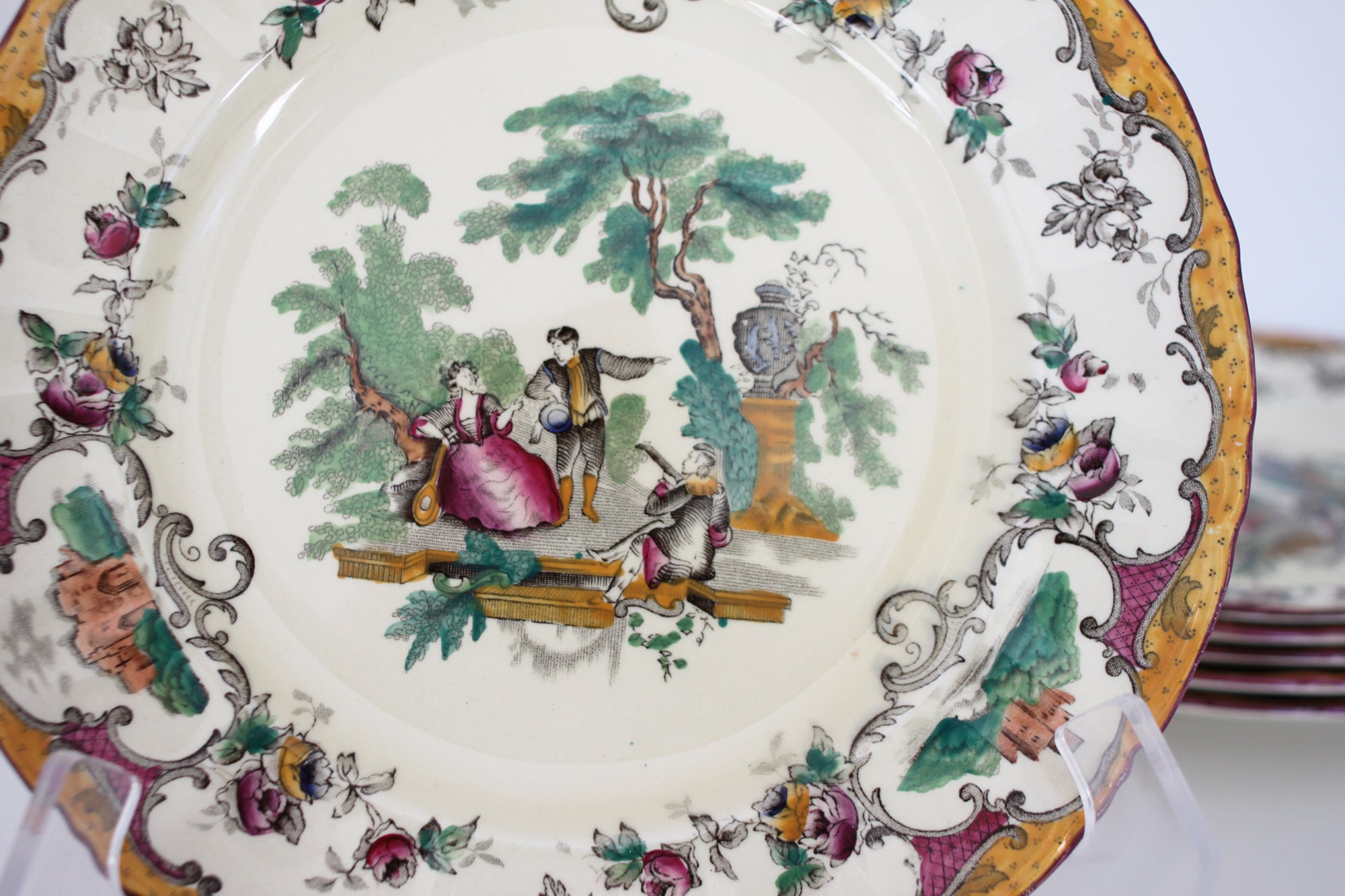 Vintage plate England Leeds reproduced by Masons 1932 Etsy
