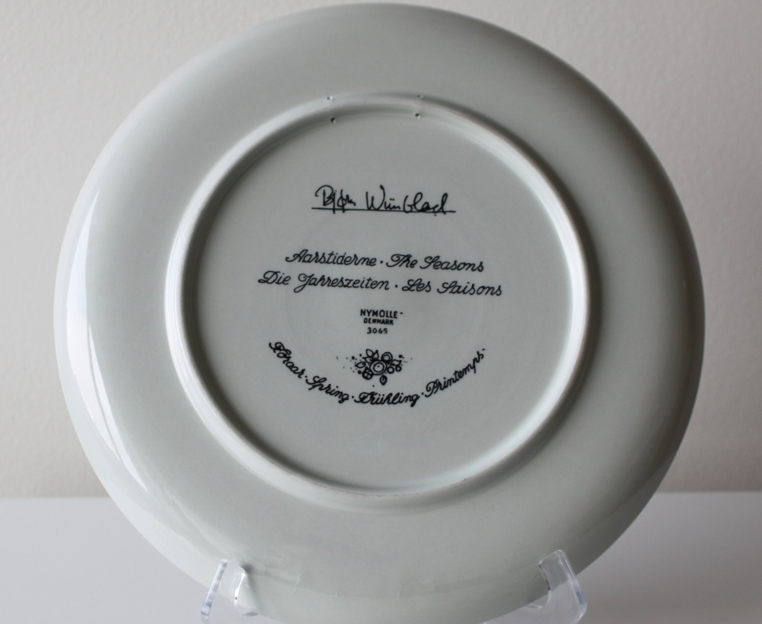 Bjorn Wiinblad 'the Seasons Spring' Plate From 1970's (900 G. / Ø