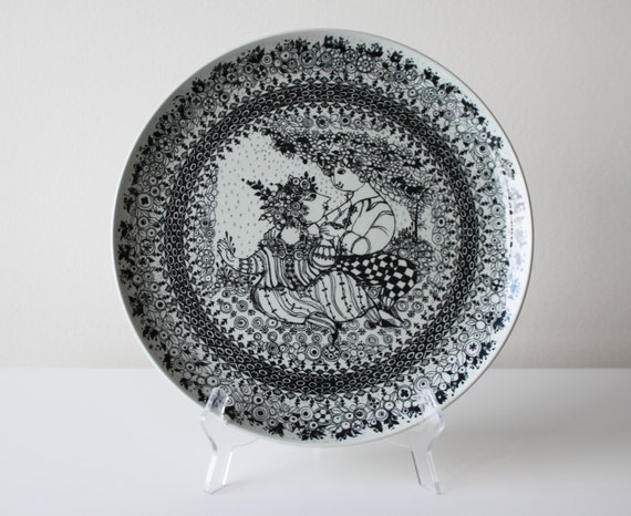 Bjorn Wiinblad 'the Seasons Spring' Plate From 1970's (900 G. / Ø