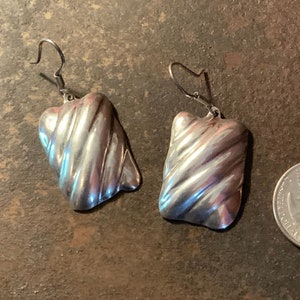 Vintage 925 Fluted Dangle Earrings, Sterling Silver Taxco Mexico Earrings, 925 Mexico Dangle Earrings,Fluted 925 Earrings,Taxco 925 Earrings