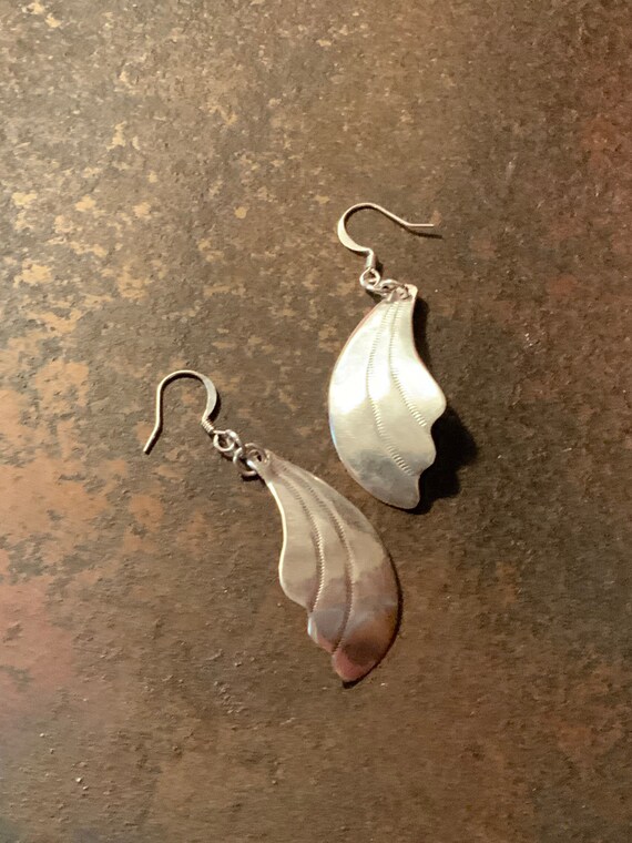 925 Stamped Dangle Earrings Vintage Sterling Silver Dangle