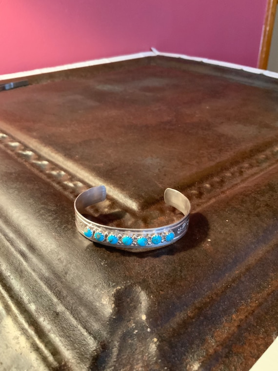 E Yazzie Turquoise Cuff Bracelet,Navajo E Yazzie … - image 1
