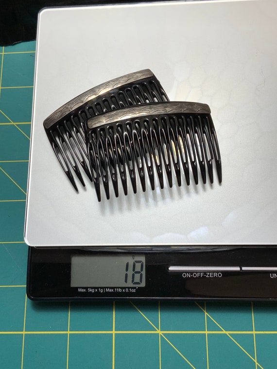 Navajo Stamped Hair Combs, 2 Vintage Stamped Ster… - image 9