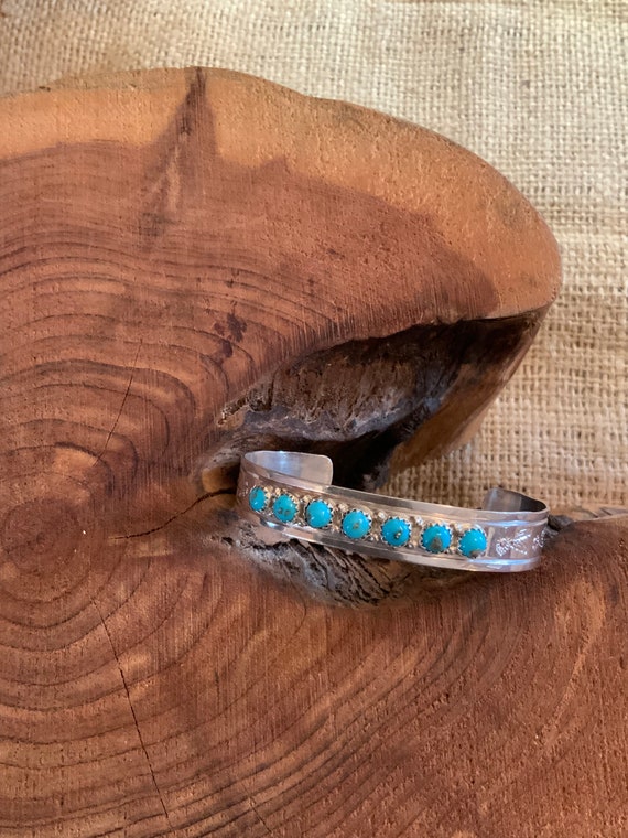 E Yazzie Turquoise Cuff Bracelet,Navajo E Yazzie … - image 5