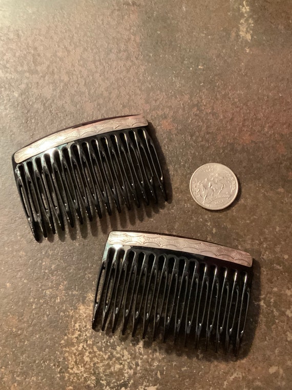 Navajo Stamped Hair Combs, 2 Vintage Stamped Ster… - image 3