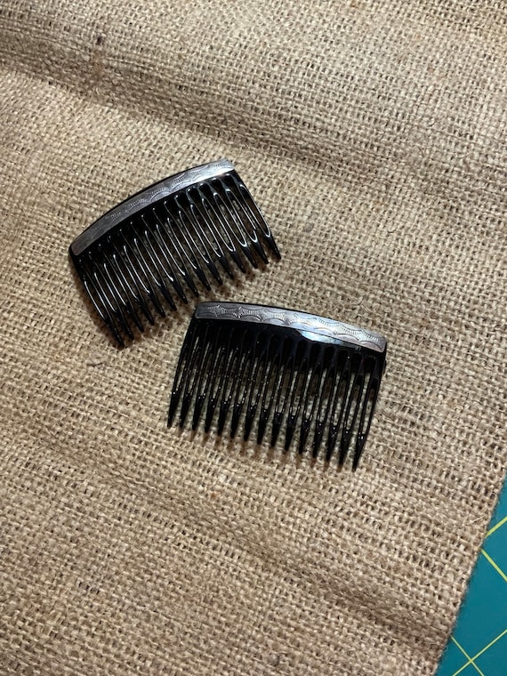 Navajo Stamped Hair Combs, 2 Vintage Stamped Ster… - image 5