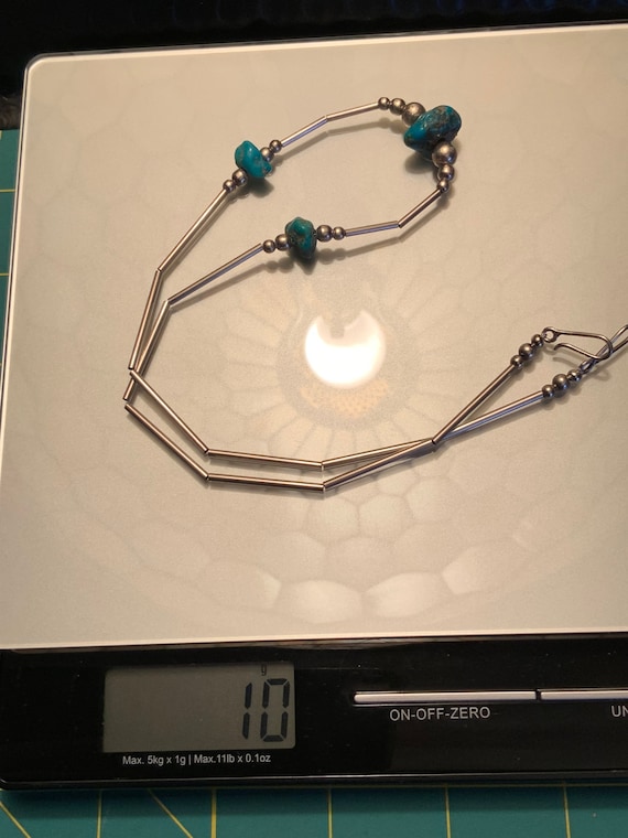 Liquid silver on sale turquoise necklace