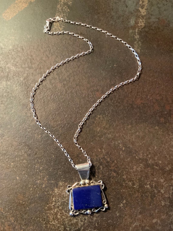 Willie Saiz WS Lapis Lazuli Necklace, Navajo WS St
