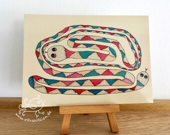 Snake – postcard greeting card