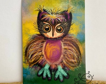 Postcard "Owl in the countryside"