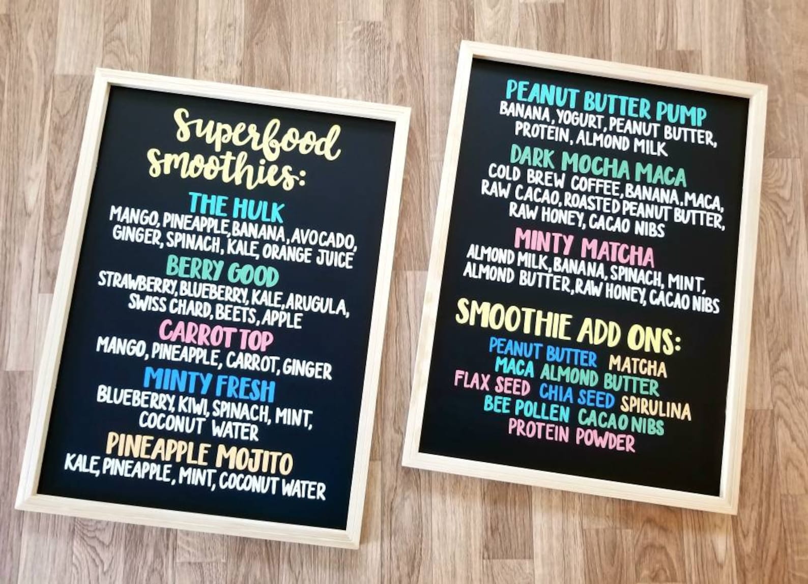 Custom Menu Chalkboard custom made hand painted Etsy