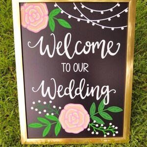 but our hearts forever hold our hands for a little while Grandchildren family tree hand painted chalkboard custom