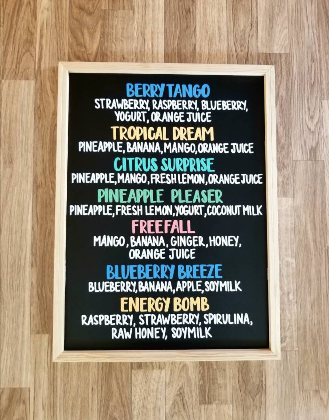 Custom Menu Chalkboard custom made hand painted Etsy