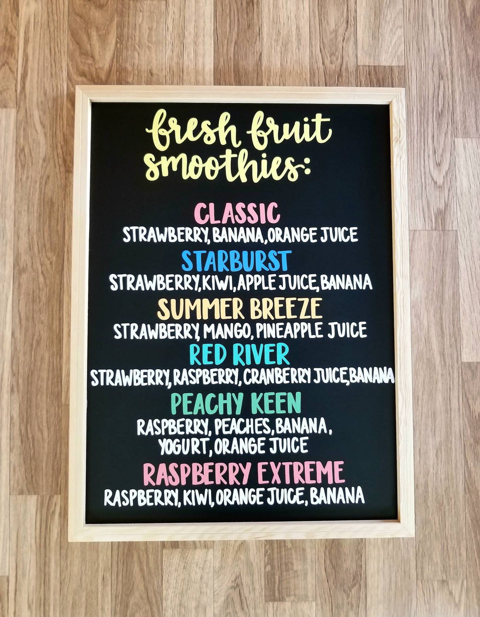 Custom Menu Chalkboard custom made hand painted Etsy