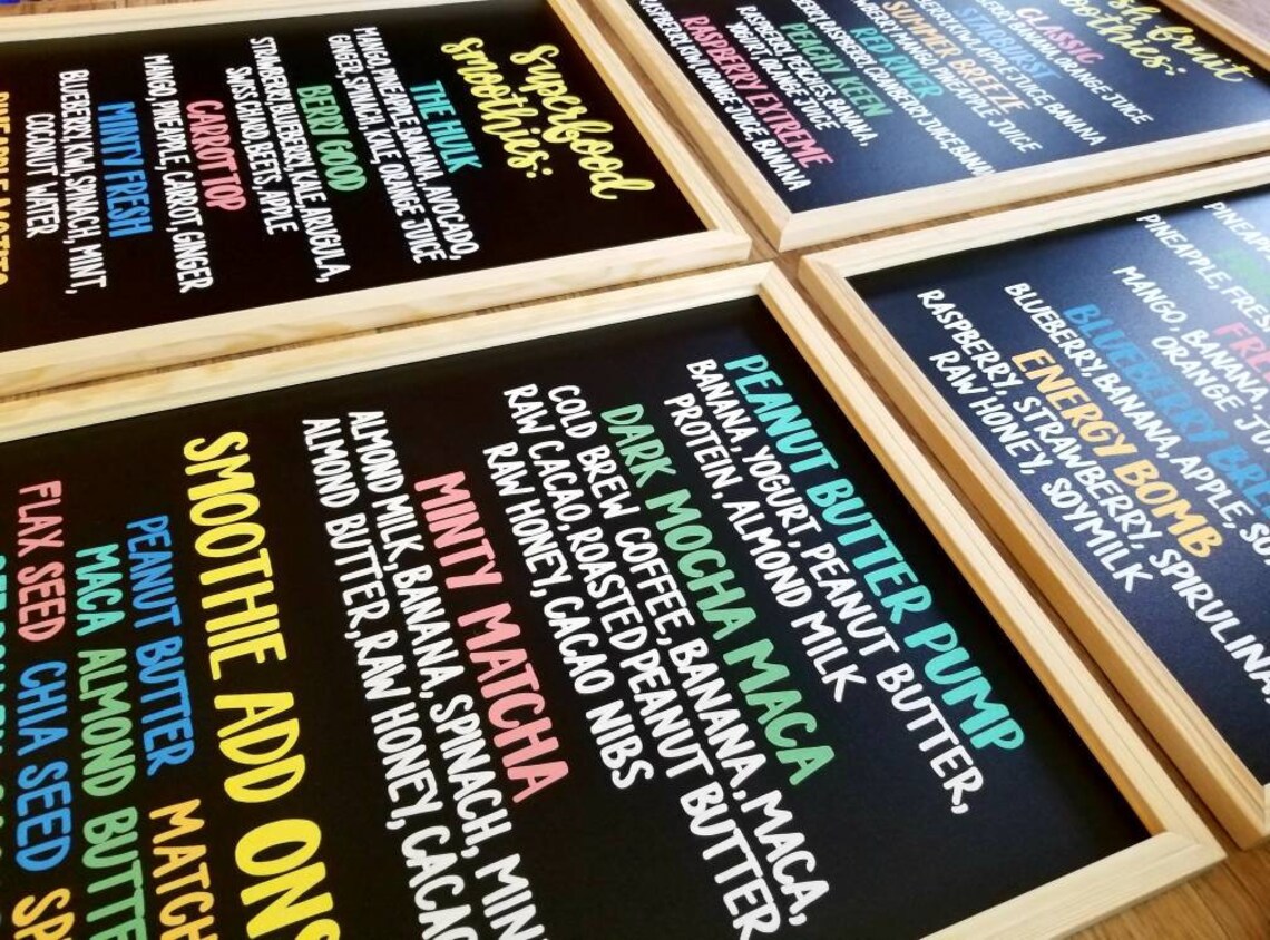 Custom Menu Chalkboard custom made hand painted Etsy