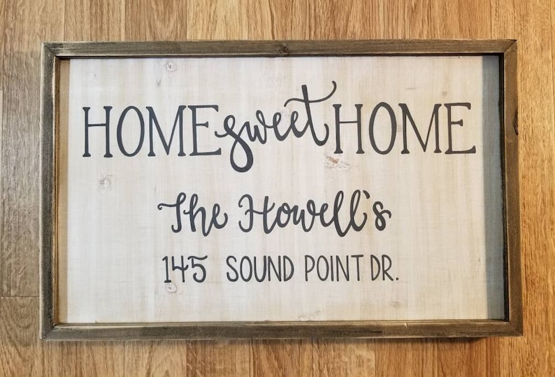 Framed whitewash wood wall decor 19x12 hand painted and Etsy