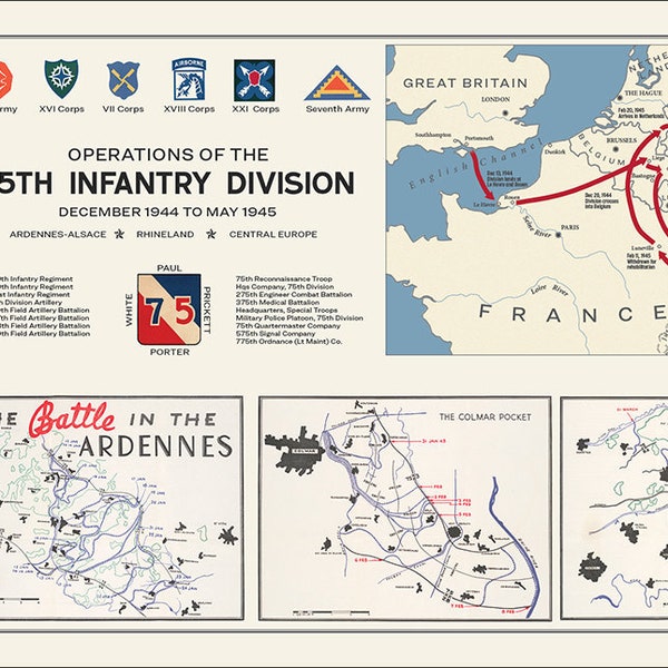 75th Infantry Division Campaign Map - US Army