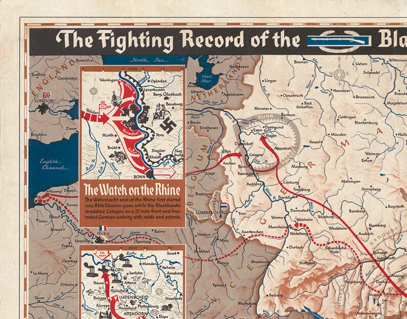 86th Infantry Division Campaign Map Black Hawk Division US - Etsy