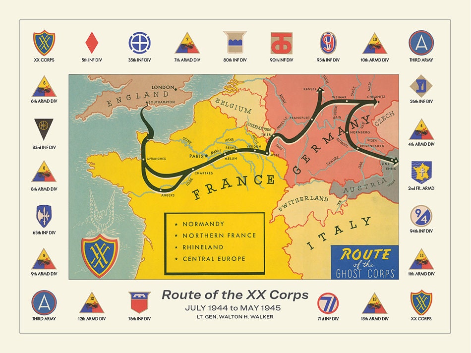 XX U.S. Army Corps Campaign Map - the Ghost Corps - Etsy