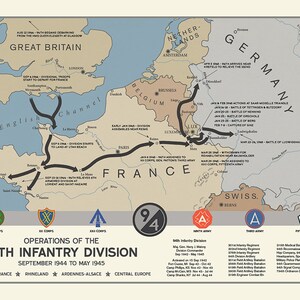 94th Infantry Division Campaign Map - US Army