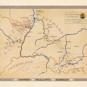 103rd Infantry Division Campaign Map - The Cactus Division - US Army
