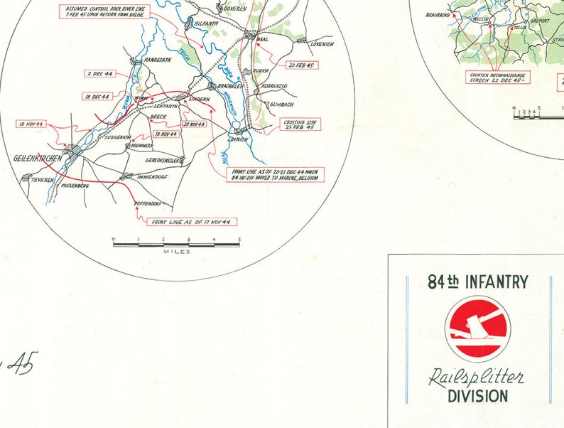 84th Infantry Division Campaign Map - the Railsplitters Division - US ...