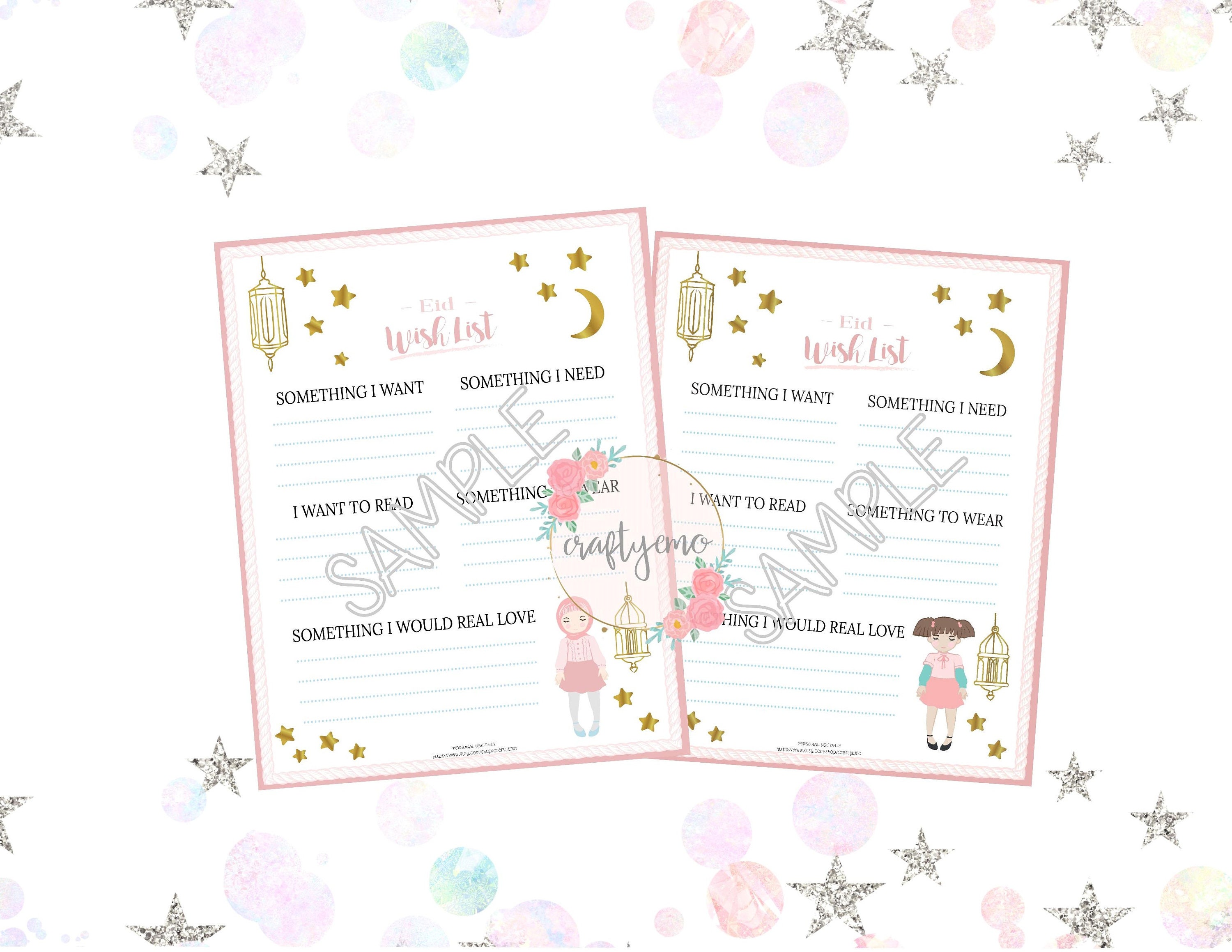 Eid Mubarak Eid Happy Eid Eid Wish List Eid Printable | Etsy