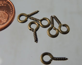 tiny brass eyelet screw
