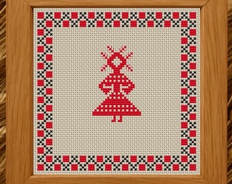 PDF cross stitch embroidery pattern Makosh / Mokosha Slavic Pagan Goddess