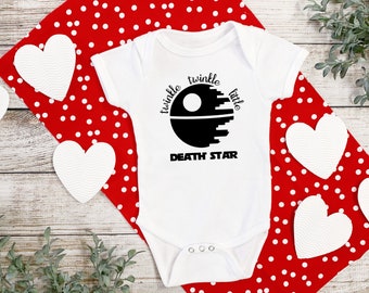 Twinkle twinkle little death star bodysuit/cute Star Wars themed baby bodysuit/Star Wars onesie/deathstar/Star Wars baby/twinkle twinkle